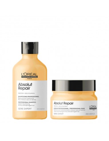 L'Oréal Professionnel Paris Serie Expert Absolut Repair Kit Capelli Grossi Shampoo 300ml Maschera Argilla 250ml