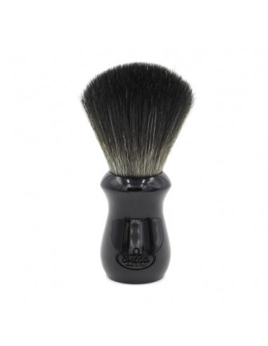 Omega Pennello da barba in fibra sintetica Black Hi-Brush 96897