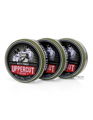 Uppercut Deluxe cera per capelli Matte Pomade 3x100gr Tris Conveniente