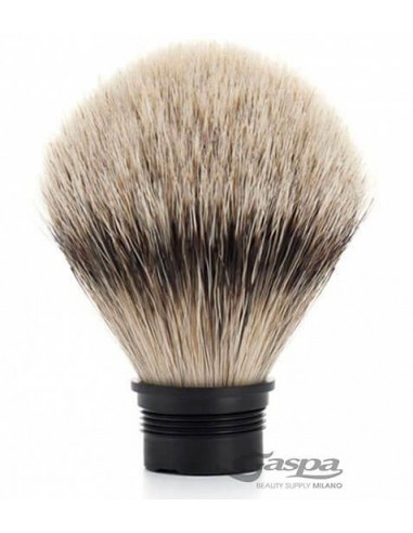 Muhle Ciuffo Pennello Tasso Silvertip per Manico Traditional Rocca e Exagon da Barba Sintetico Punta Piatta Rosegold