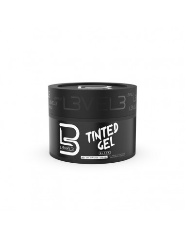 L3VEL3 Tinted Hair Gel Black Color 250ML Gel nero tenuta Media