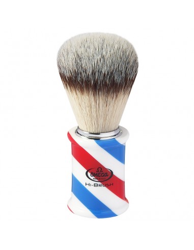 Omega pennello da barba barber pole 46735 sintetico hi-brush